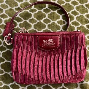 Coach Clutch - Beautiful Burgundy, Wallet-sized Wristlet